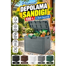 Rika Garden 120 Lt Ahşap Desenli Bahçe Depolama Sandığı - Su Geçirmez (Üreticiden Orijinal Ürün)
