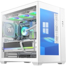 Bitfenix Bıtfenıx Ald 850W 80+ Bronze Tempered Glass 4x Argb LCD Ekranli USB 3.1 Beyaz Atx Mid Tower Kasa