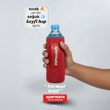 Xpermate Neopren Su Şişesi Kılıfı 500 ml Pet Cam Şişe Matara Termos Kılıfı Kırmızı