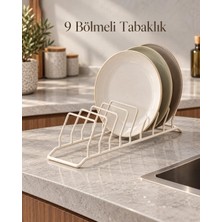 Okyanus Home Krem Rengi 9 Bölmeli Tabaklık