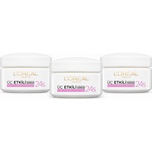 L'oréal Paris Üç Etkili Kuru ve Hassas Ciltler Için Nemlendirici Gündüz Jel Krem 3 x 50 ml