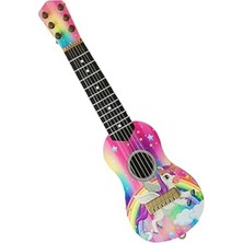 Rafta Pembe Oyuncak 6 Telli Ispanyol Gitar, Unicorn My Little Pony Desenli, 50 Cm, 3+ Yaş