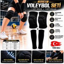 Schmilton Voleybol Dizliği Voleybol Kolluğu 2li Set Yetişkin ve Çocuk Voleybol 1 Çift Dizlik 1 Çift Kolluk 4 Parça