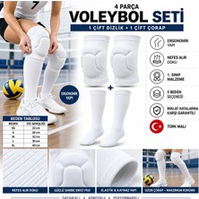 Schmilton Voleybol Dizliği Voleybol Kolluğu 2li Set Yetişkin ve Çocuk Voleybol 1 Çift Dizlik 1 Çift Çorap 4 Parça