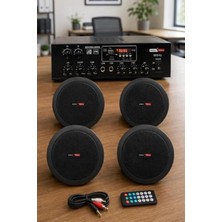 Rafta Lastvoice Black Small 5, Tavan Hoparlör ve Anfi Ses Sistemi Paketi (1 Anfi + 4 Hoparlör)