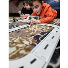 Rafta Eğitici Ahşap Yarış Pisti, Puzzle Araba Parkuru