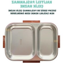 Rafta 600ML Paslanmaz Çelik Sefer Tası, Tek Katlı ve 2 Bölmeli, Capybara Desenli