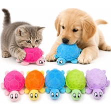 Rafta Peluş Deniz Kaplumbağası, Hışırtılı Sesli Köpek Oyuncağı