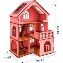 Rafta Ahşap 3D Bebek Evi Maketi - 39X39X54 cm