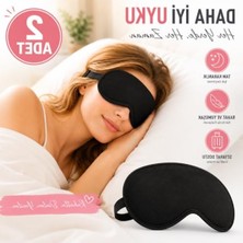 Rafta Işık Geçirmez Uyku Maskesi, Seyahat ve Meditasyon Için Iki Adet
