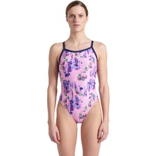 Women's Arena Rose Texture Swımsuıt Xcross Back Multı Pınk