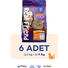 Real Friend 1,5 kg x 6 Kısır Yetişkin Kedi Maması Tavuklu 9 kg