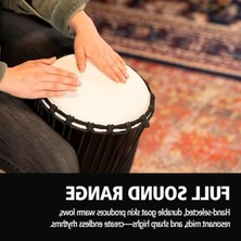 Rafta 25 cm Tuned Djembe Davul, Maun Ahşap ile Çocuklar Için