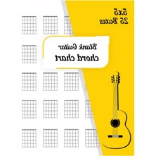 Rafta Gitar Akor Diyagramı Defteri, 100 Sayfa, 25 Akor Kutusu