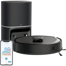 Rafta Otomatik Emiş Istasyonlu Robot Süpürge, RV30 Max Plus, 5300 Pa Hypersuction, Çift Navigasyon Lidar + Imu, Ses Kontrolü, Alexa ve Google Assistant