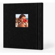 Rafta Yapışkanlı Süet Fotoğraf Albümü, 30 Sayfa Kapasite ve 30X37 cm Boyutuyla Siyah Renk