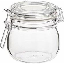 Rafta 0,5 L Şeffaf Cam Kapaklı Kavanoz, Gıda Saklama Için