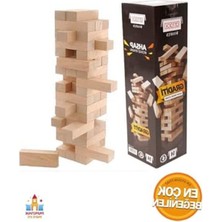 Rafta 54 Parçalık Ahşap Denge Oyunu | Denge Becerilerini Geliştiren Yeşil Set