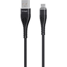 Rafta Usb'den Mikro Usb'ye Şarj Kablosu - Dayanıklı
