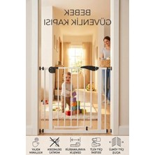 Rafta Bebek Güvenlik Kapısı 75-85 cm - Otomatik Kilitli Beyaz