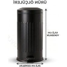 Rafta 16 Litre Vintage Metal Çöp Kovası, Sızdırmaz ve Koku Hapseder