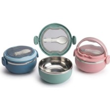 Rafta 12X11X13 cm Kapaklı Paslanmaz Çelik Yemek Kabı, Renkli Seçeneklerle
