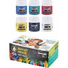 Rafta Yıkanabilir 6'lı Parmak Boyası Seti, Güvenli 25 ml Boya
