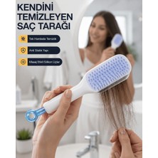 Str Store Kendini Temizleyen Ergonomik Saç Tarağı – Abs Gövde, Silikon Diş