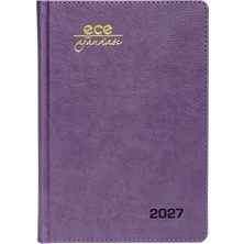 Ece Ajandası Kemer 2027 Mor - Günlük Çizgili Sert Kapak 14X20
