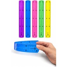 Rafta 2 Adet Esnek ve Kırılmaz Cetvel, 30 Cm, Karışık Renkler