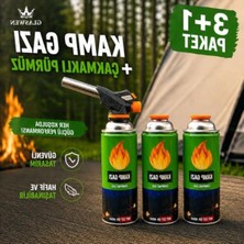 Rafta 3+1 Çakmaklı Pürmüz Yedek Kartuşu Kamp Zı 400 ml Piknik Kamp Manl Mutfak Ateş Tutuşturucu