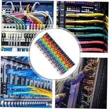 Rafta Renkli Kablo Işaretleyici, 0-9 Dijital Kodlu, 100 Adet, Pvc