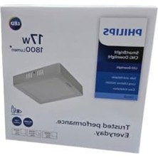 Rafta 17W Beyaz Kare Tavan LED Lamba, 2200 Lümen Aydınlatma