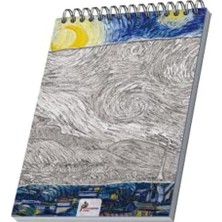 Rafta Van Gogh Temalı A5 Eskiz Defteri, Çizgisiz, 100 Sayfa