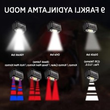 Rafta Hareket Sensörlü Çakarlı Şarjlı Lambası, 5W LED 220 Lümen