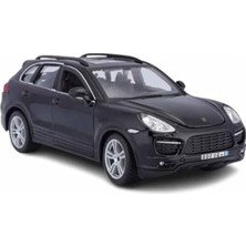 Rafta 1:24 Ölçekli Porsche Cayenne Turbo Plus Model Araba, Siyah