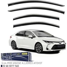 Rafta 4'lü Set Kromlu Cam Rüzgarlığı - Toyota Corolla Sedan Uyumlu