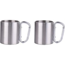 Rafta 180 ml Çift Kat Çelik Kamp Bardağı - 2'li Set