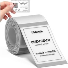 Rafta Kendinden Yapışkanlı Termal Etiketler, B1/B21/B3S Etiket Bandı, Kağıt, Okul, Ev, Ofis, Küçük Işletmeler Için (Şeffaf Dikdörtgen, 40 x 60 Mm)
