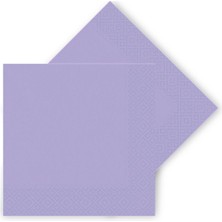 Kikajoy 16'lı 33 x 33 cm Düz / Katsız Peçete Mor Renkli 2 Katlı Parfümsüz Kağıt