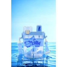 Rafta 650ML Çift Bölmeli Suluk, Damlatmaz, Taşınabilir, Mavi