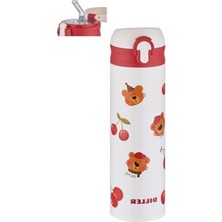 Rafta 480 ml Paslanmaz Çelik Termos - Pipetli ve Kilitli