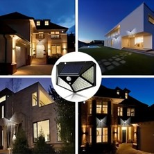 Rafta Hareket Sensörlü 100 LED Solar Bahçe Aydınlatması, Su Geçirmez