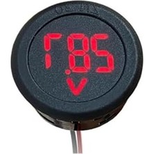 Rafta Dijital LED Göstergeli 4-100V Dc Voltmetre, Dairesel Kırmızı Ekran