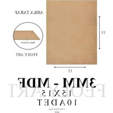 Rafta 15X15 cm Mdf Plaka, Hobi ve Ahşap El Sanatları Için 10'lu Paket