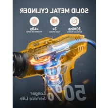 Rafta Metal Silindir Hava Kompresörü, Taşınabilir 20V ve 12V Güç Kaynağı