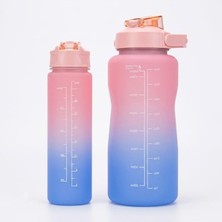 Rafta 2'li Su Matarası Seti, 2 Litre ve 900 ml Bpa Içermeyen Tasarım