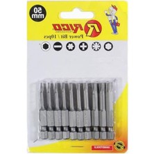Rafta Torx Matkap Ucu Seti, 10 Parça ve 50 mm Uzunluk ile Farklı Uygulamalar