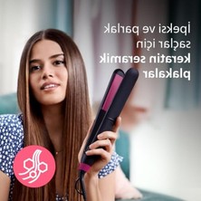 Rafta Keratin Seramik Plakalı Saç Düzleştirici, 220°C'YE Kadar Sıcaklık Ayarı ile Hızlı Isınma