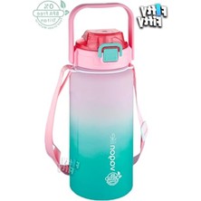Rafta 1500ML Askılı Motivasyon Matarası Çift Renkli Tasarım